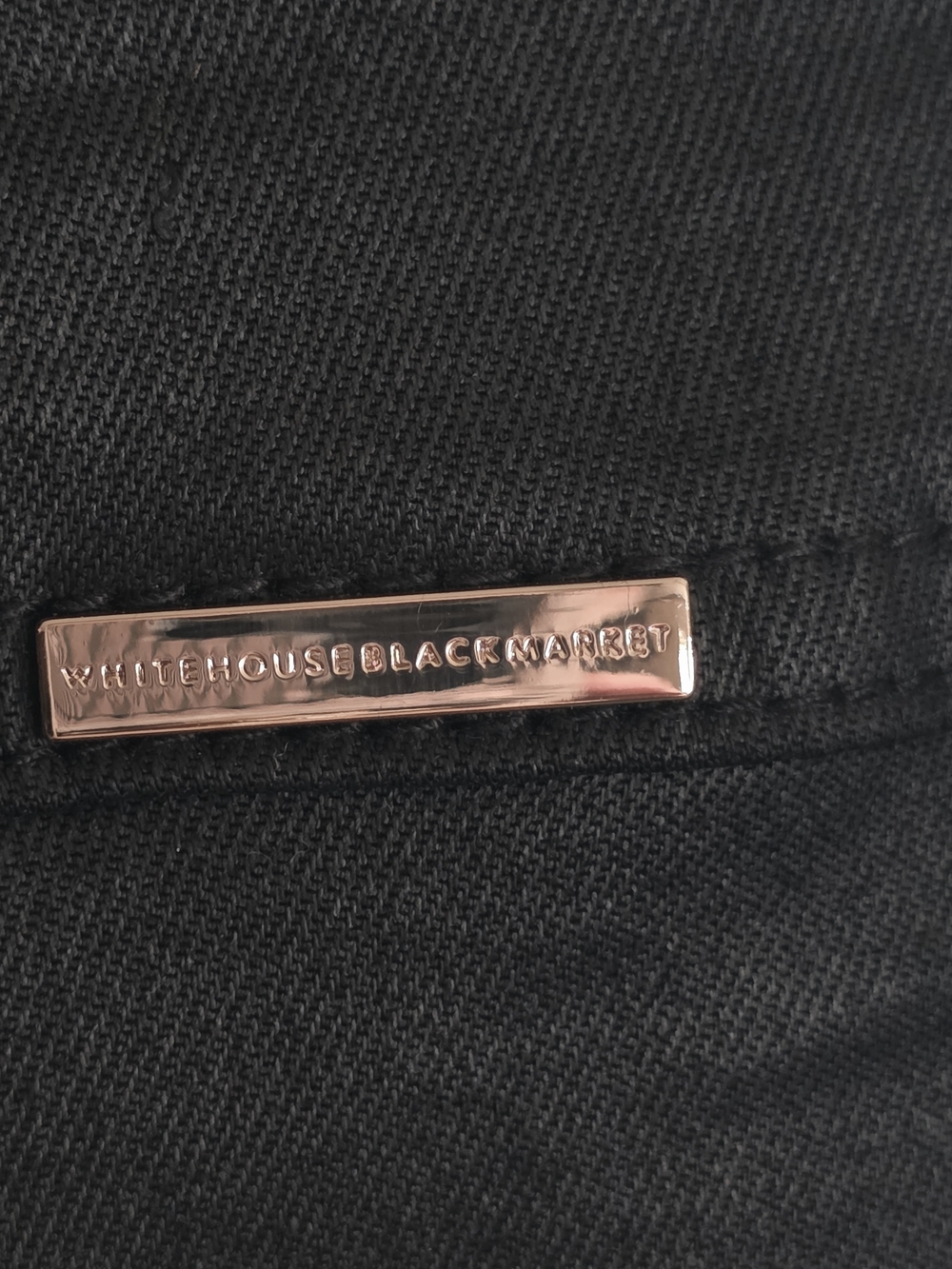White House Black Market WHBM Black Jacket with Gold Buttons. LP PETIT - Picture 7 of 12